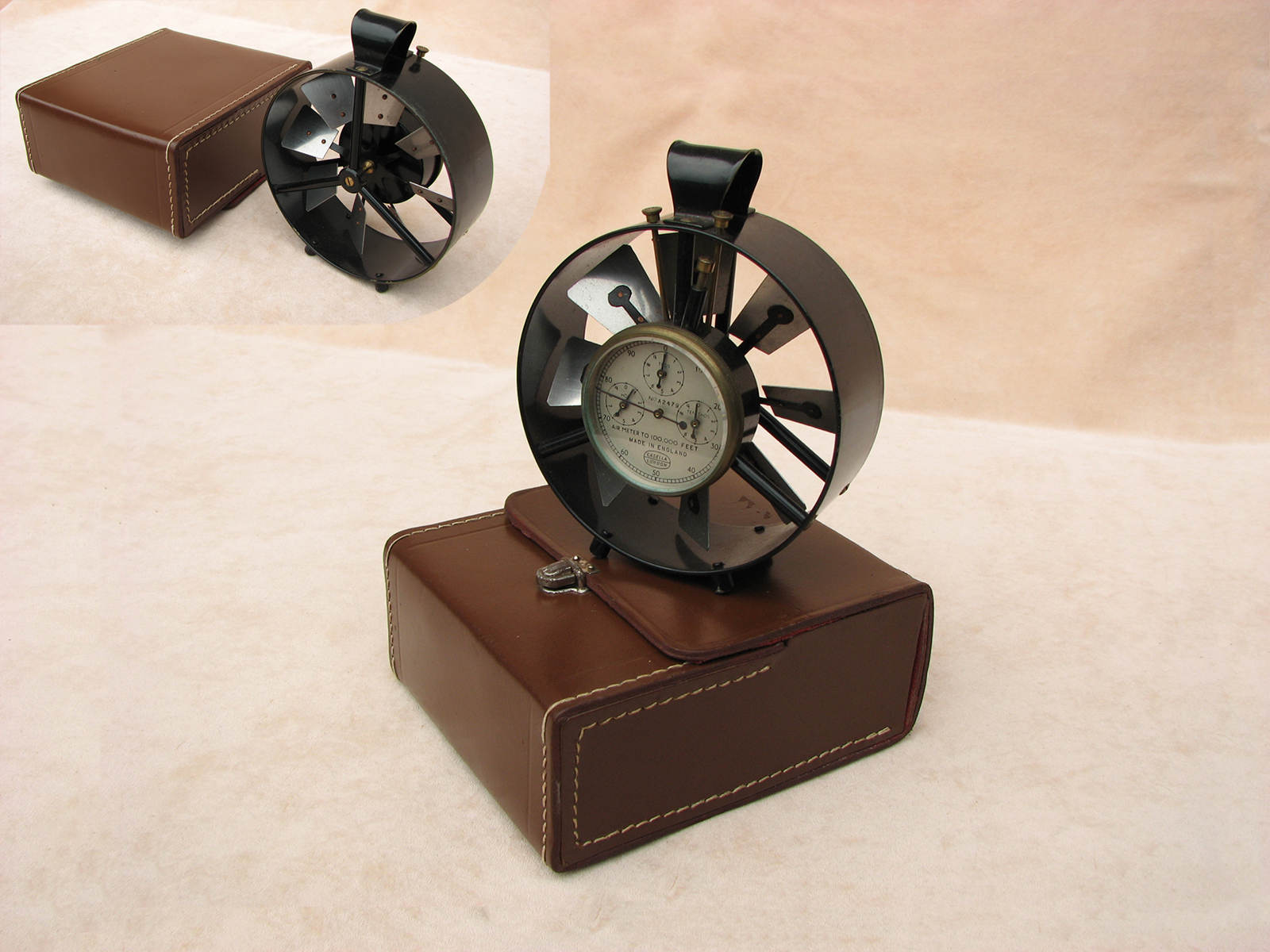 Biram type medium speed mining air meter by Casella London